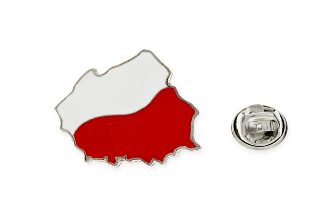 Patriotyczna Przypinka Mapa Polski Flaga Jubileo Przyjęcia i okazje