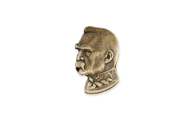 Znaczek pins Piłsudski mosiądz